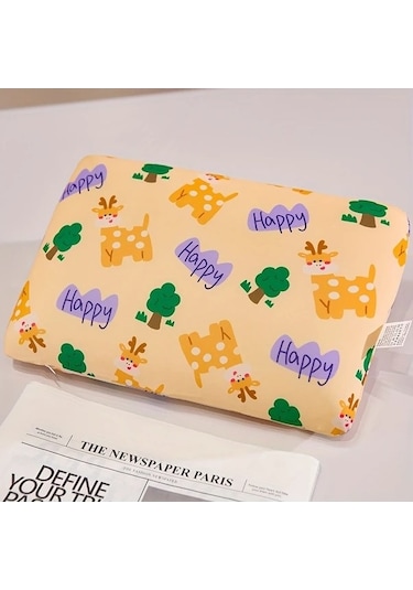 Trendooze Yaz Mini Yastık Sunshine022 Orange Kahverengi Yumuşak Makinede Yıkanabilir Ofis Kamp Seyahat Açık Kahverengi Açık Kahverengi