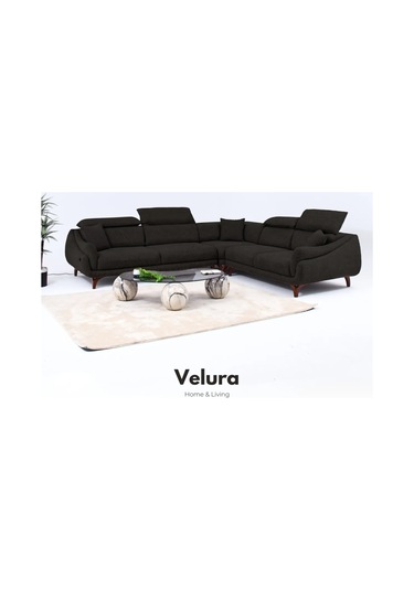 Ezel Motorlu Köşe Takımı & Hoparlörlü, Usb Portlu, Genişleyebilir Büyük Köşe Takımı Antrasit