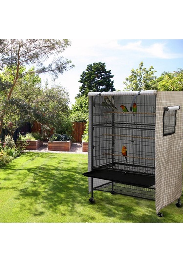 Kuş Kafesi Kapağı Hava Tasarımı Ayarlanabilir Kenar Yüksek Kalite Malzemeler Evrensel Boyut Kuşları Kötü Hava Koşullarından Korur