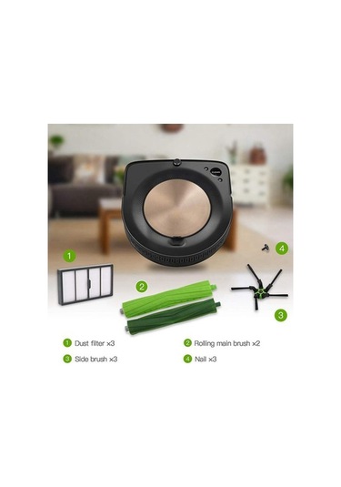 Pazly İrobot Roomba S9/s9+ Yedek Parça Seti - 4 Fırça, 3 Filtre, 3 Torba Paketi