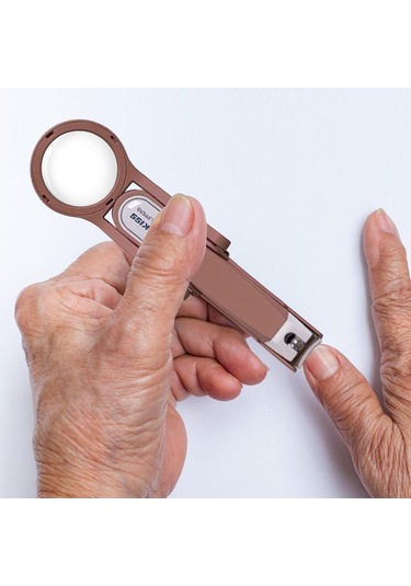 Dolıty Erkekler Ve Kadınlar Için Büyüteçli Tırnak Kahve