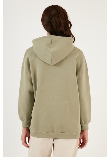 Lela Regular Fit Pamuklu Kapüşonlu Yaka Şardonlu Kışlık Bayan Sweat 5863854 Olive Lela Regular Fit Pamuklu Kapüşonlu Yaka Şardonlu Kışlık Bayan Sweat 5863854 Olive
