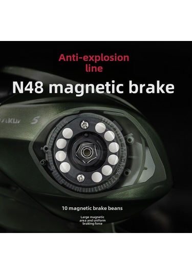 Skycity Takumı-s Metalik Mikro Yemli Drop Shot Makinesi - Sol El, 7.2:1 Oran, Uzun Atış, Patlamayı Önleyen Siyah-yesil Balık Makinesi Toplu Satış