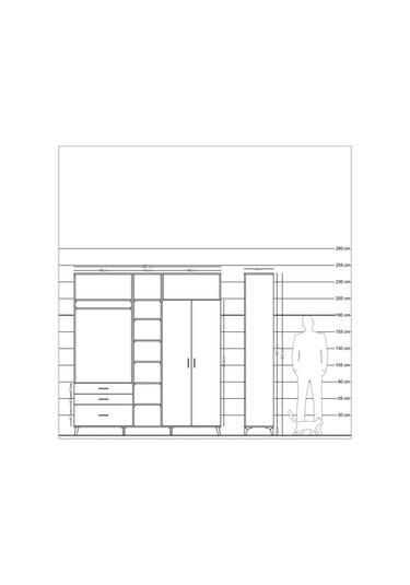 Hyperion Dolap 10 Raflı 3 Çekmeceli 2 Askılı 220x44x243 Antrasit-antrasit/antrasit Antrasıt/antrasıt Hyperion Dolap 10 Raflı 3 Çekmeceli 2 Askılı 220x44x243 Antrasit-antrasit/antrasit Antrasıt/antrasıt