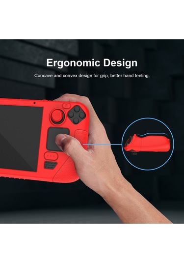 Steam Deck Oyun Denetleyicisi İçin 4 Adet Anahtar Kapaklı Yumuşak Silikon Koruyucu Kapak Kılıfı Parlak Mavi