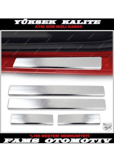 Peugeot 406 Krom Kapı Eşik Koruması 4 Kapı 1995 Üzeri P. Çelik