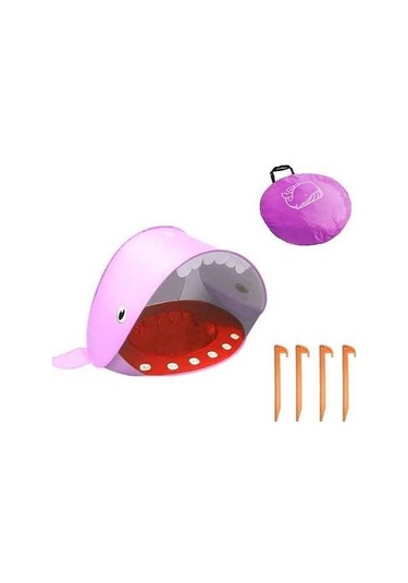 Prestigegoods Taşınabilir Katlanabilir Havuzlu Bebek Plaj Çadırı Güneşlik Balina Pembesi 120x80x70 Cm Pembe