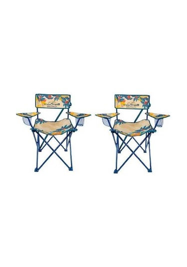 Ebitda Best Choice 2 Adet Katlanır Kamp Sandalyesi, 2 Kol, Bardak Ve Telefon Bölmesi, 110 Kg Taşıma Kapasitesi Çok Renkli