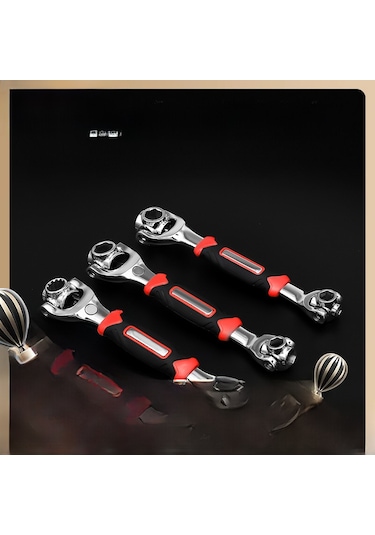 Maiyame 52-1 Çok İşlevli套筒扳手seti 8-21 Mm Aralığı 360 Derece Dönüşlü Kaliteli Tamir Gereçleri Kırmızı-siyah Saplı