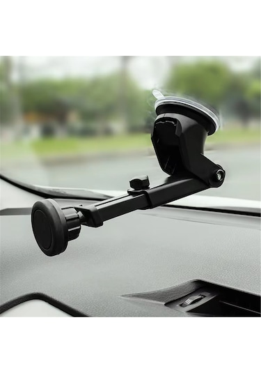 Geeksen Uzatılabilir Kollu Mıknatıslı Ve Vantuzlu Araç Telefonu Tutucu, Gösterge Paneli Telefon Kabı