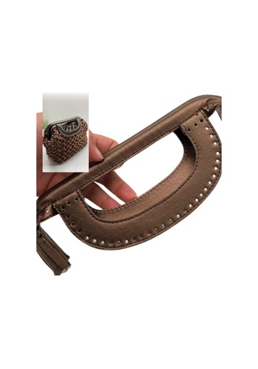 Çanta Aksesuar 25 Cm Suni Derili Bakır Renk Gizli Çanta Bursu Yeni Model