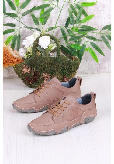 Mehmet Mete 42325 Comfort Rahat Esnek Hakiki Deri Erkek Ayakkabı Vizon