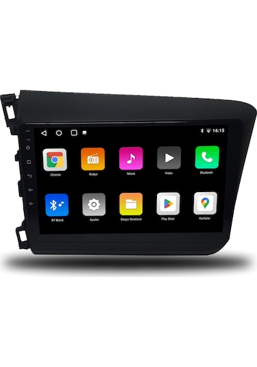 Avaydel Honda Civic FB7 Android Carplay Multimedya 2012-2015 8GB RAM + 128GB Hafıza + 4 Çekirdek