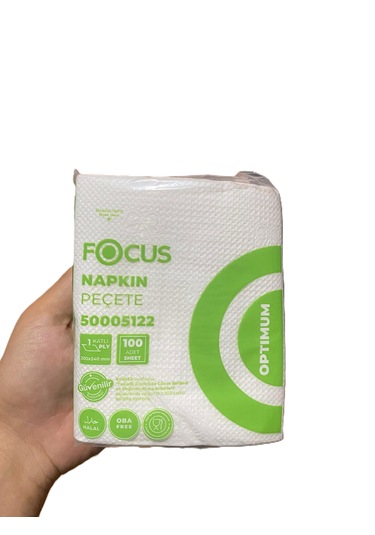 Focus Kare Peçete, Servis Peçete 20x24 Cm 32 Paket Her Paket 100 Adet, Toplam 3200 Adet