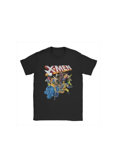 Mınıso X-men Wolverine Karakter Baskılı %100 Pamuk Erkek T-shirt - Kısa Kollu Crewneckşampanya Şampanya