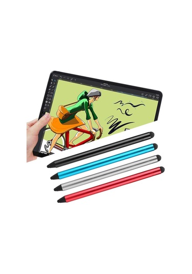 Jms Parmak İzi Önleyici Dokunmatik Kapasitif Çizim Kalemi Stylus Siyah