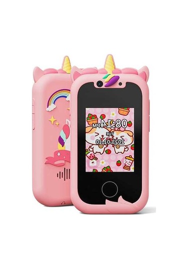 Novahub Çocuk Telefonu, 3-12 Yaş Arası Kız/erkek İçin Dokunmatik Oyuncak Telefon Pembe