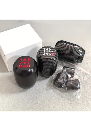 Chuangyinshop Karbon 6 İleri Alaşım Vites Topuzu Manuel Otomatik Şanzımanlar İçin Siyah