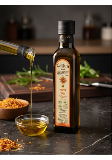 Soğuk Sıkım Aspir Yağı %100 Doğal Ve Katkısız 250 Ml Omega-6 Ve E Vitamini Kaynağı Cam Şişe Sıvı Cilt Ve Saç Bakımı İçin Bitkisel Yağ