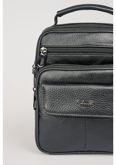 Ççs 31622 Hakiki Deri Askılı Çanta Siyah