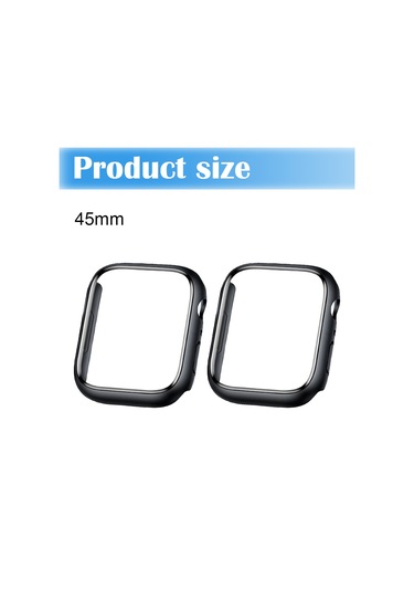 Misxi 2'li Sert Pc Kılıfı Temperli Cam Ekran Koruyucu İle Apple Watch Series 9 2023 , Series 8, Series 7 45 Mm İle Uyumlu, Ultra İnce Çizilmeye Karşı Koruma