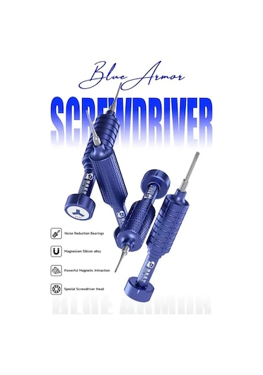 Honeybeeshop Mavi Yüksek Sertlikte İphone Tamiri İçin 4ü 1 Arada Manyetik Hassas Tornavida Takımı