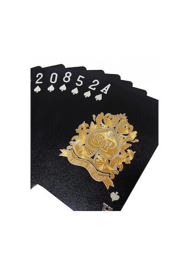 Siyah Dolar İskambil Kağıdı Pvc Su Geçirmez Oyun Kağıdı Cin383sy