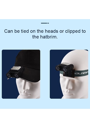 Taşınabilir Pil Ekran Far Açık Kamp Balıkçılık Led Far Su Siyah