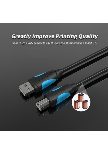 Novahub Yüksek Hızlı Usb 2.0 Yazıcı Kablosu 10m - Hp/canon/epson Uyumlu Siyah