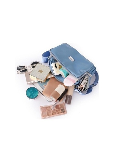 Tongxida Ha Mavi Bosphorus Tote Kadın Messenger Çanta, Moda Naylon Rahat Kapasiteli Çok Fonksiyonlu Crossbody Mavi