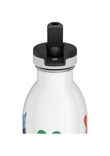 Kids Bottle Best Friends Pipetli Paslanmaz Çelik Çocuk Su Matarası 500 Ml Renkli