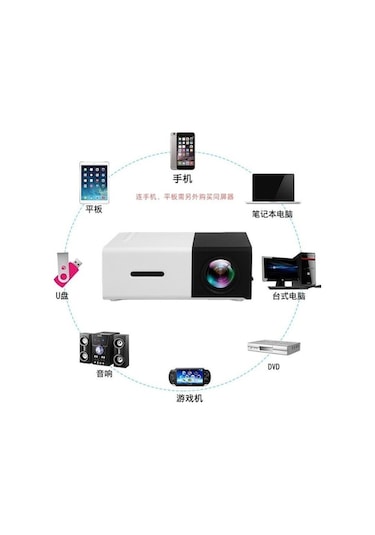 Trendooze Springsun Film Projektörü Yg300 Projektör Ev Led Taşınabilir Küçük Projektör İs