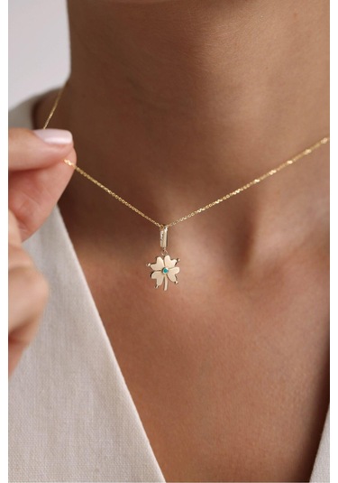 Gianfranco Mavi Mineli Kalp & Yonca & Yıldız Charm Bileklik Altın Sarı Altın