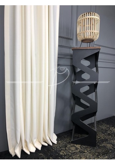 Fon Perde Natural Keten Fonluk Ultra Dökümlü Düz Dikim 001