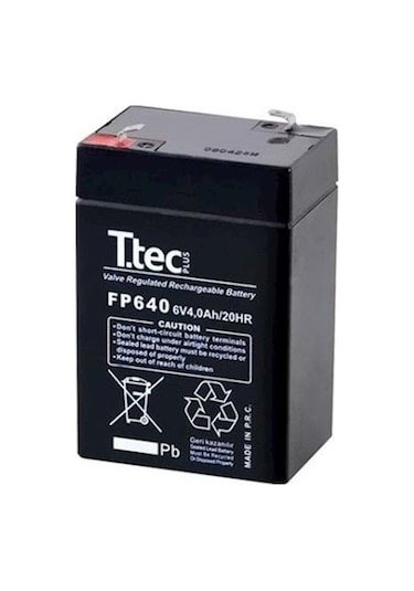 Ttec 6 Volt 4 Amper Bakımsız Kuru Akü- 6v 4 Ah N11.20310