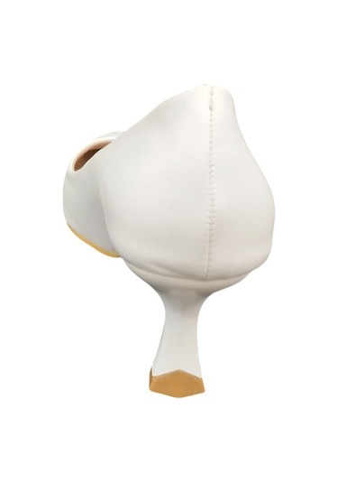 Ventes 20492184z 6 Cm Kadeh Topuk Sivri Burun Kadın Stiletto Ayakkabı Beyaz