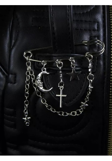 Slubov'u Büyük Dekoratif İğneli Broş Yıldız, Büyük Dekoratif İğneli Broş Ay 230061432 Gri