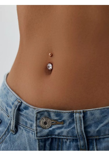 Marıola 925 Ayar Gümüş Üzerine Altın Kaplama Yüzük Piercing 26271158 Altın