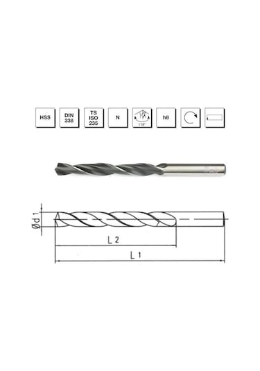 Mte Makina Takım 13 Mm Hss Dın 338 Silindirik Saplı Matkap Ucu Haddeli - B00000001300