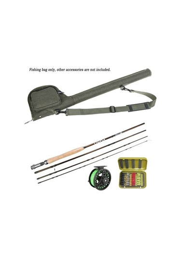 Pazly Yüksek Kaliteli Ayarlanabilir Omuz Askılı Fly Olta Çantası - 81cm, Dayanıklı Kanvas Malzeme