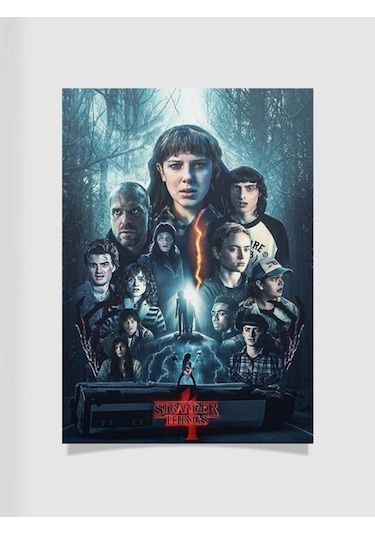 Stranger Things Tasarımlı 24*33 cm 350 gr. Kuşe Kağıt Poster