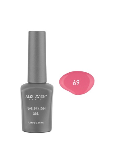 Alix Avien Koyu Bej Pembe Kalıcı Oje 69-yoğun Renk Veren Jel Oje 12 Ml-nail Uv Gel Polish 69
