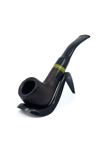 Dapper Bent Billiard Briar Gül Kökü 9 Mm Filtreli El Yapımı Pipo - 3068