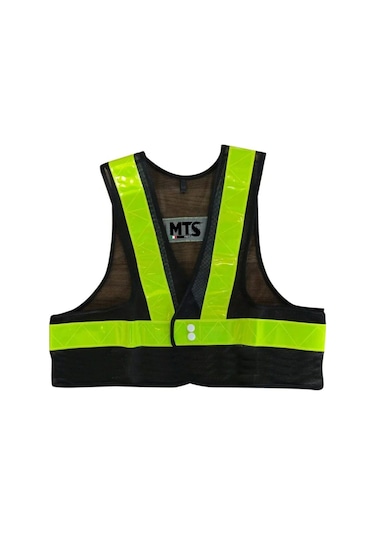 Motosiklet Reflektörlü Yelek Örgülü Kumaş 3mm Reflektör Motor Yelek Neon