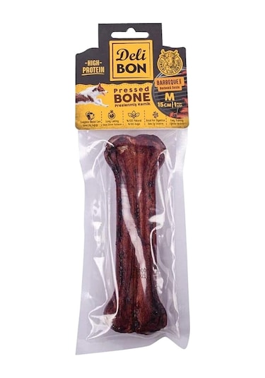 Delibon Deri Pres Barbekü Aromalı Kemik Medium 15 CM