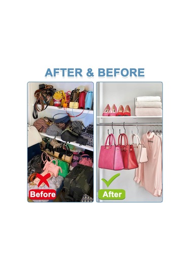 Dianziye Siyah Dolap Dönüşümlü Kanca Seti Çanta Ve Aksesuar İçin 12 Adet Dayanıklı Kauçuk Kaplama İle 5 İnç Uzunlukta Çift Açık Bölmeli