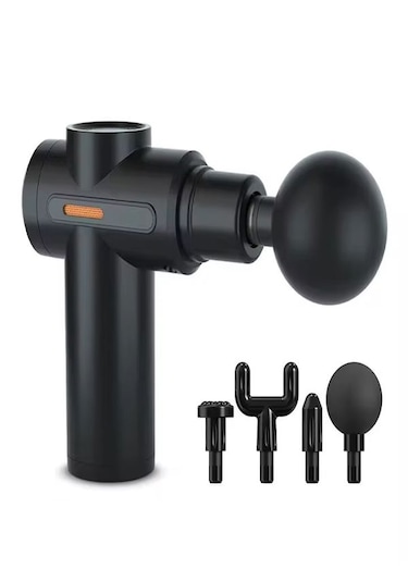 Amg017 Taşınabilir Sessiz Mini Masaj Aleti - 6 Hız Ayarlı, Lcd Ek Siyah