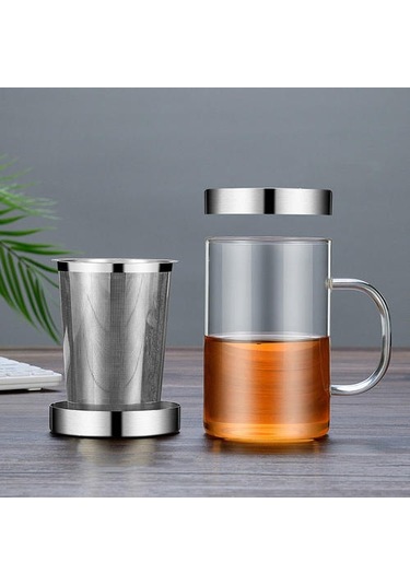 Cam Su Şişesi Çay Demlik Filtre Kahve Kupa Ev Yalıtımlı Ofis Bardağı İle Handgrip Seyahat Kupa Su Bardağı Bira Steins 07 Beyaz