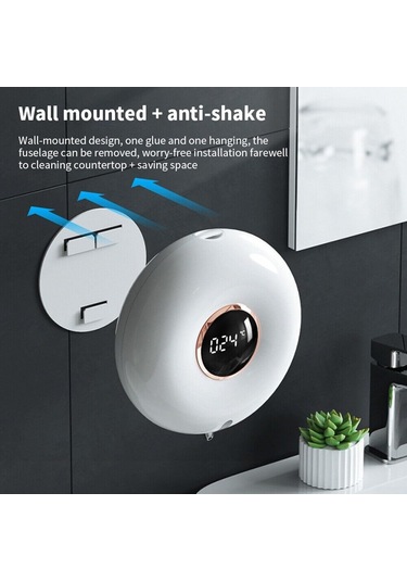 Tik Sabunluk, 280ml Şarj Edilebilir Pompa Sabunluklar El Şeffaf