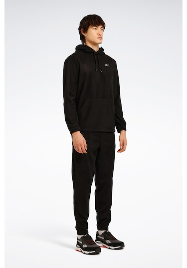 Id -f Fleece Hoodıe Siyah Erkek Polar Siyah